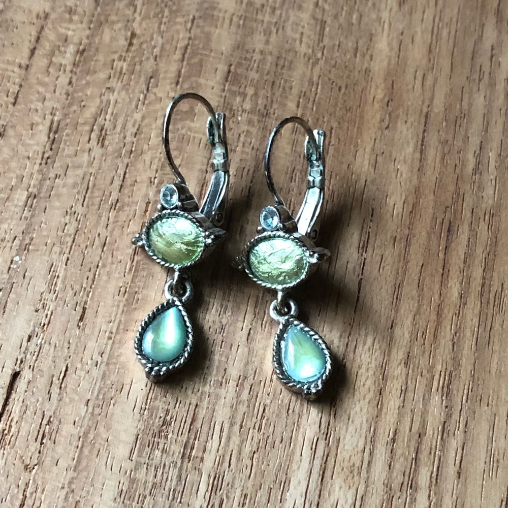 Green Drop Earrings